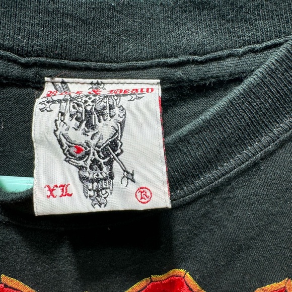 Vintage 90s AC/DC Highway to Hell TShirt XL Embroidered Double Sided Band Tee - Picture 7 of 9